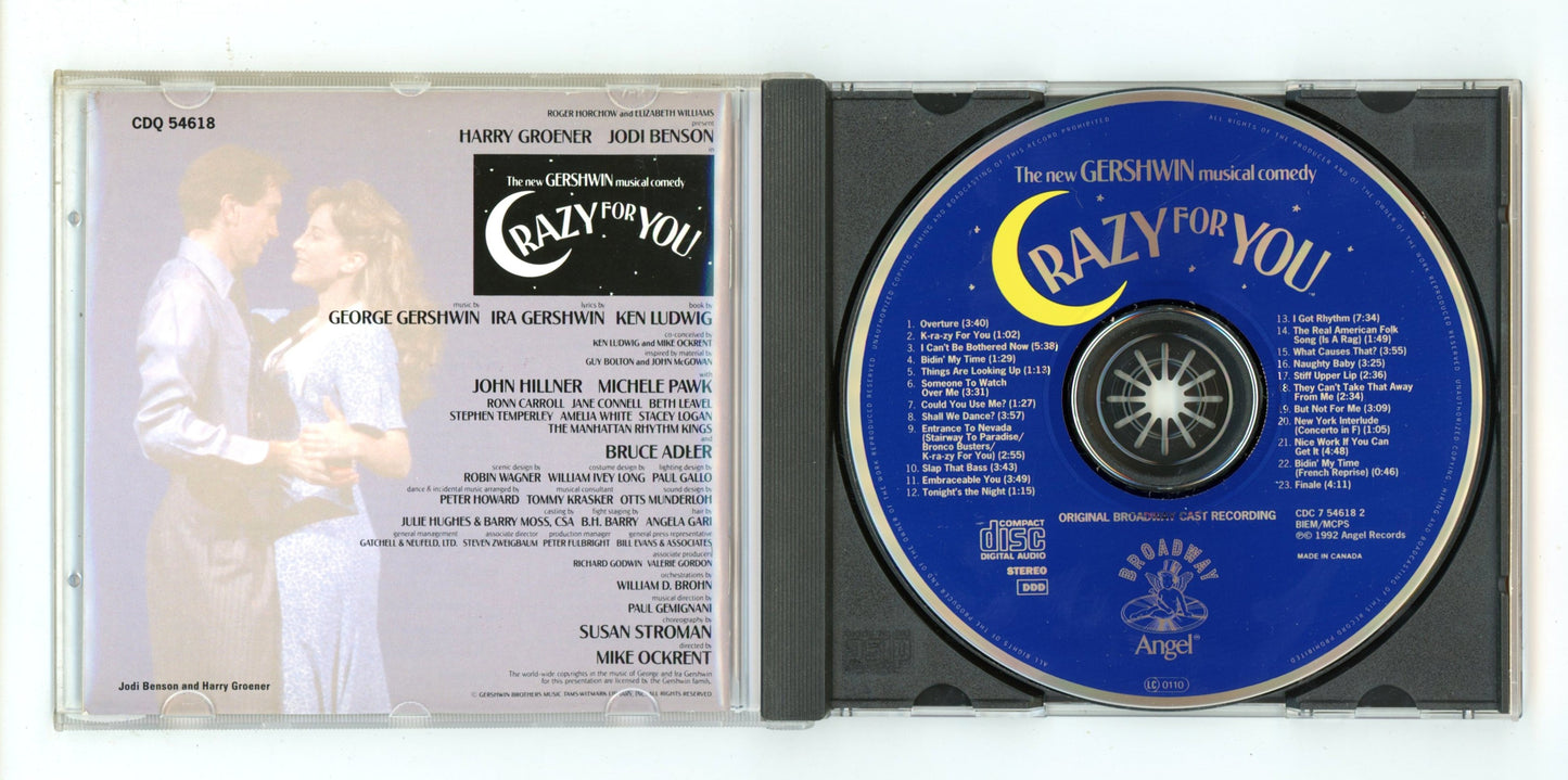Crazy for You (1992) Broadway Musical Soundtrack Vintage CD