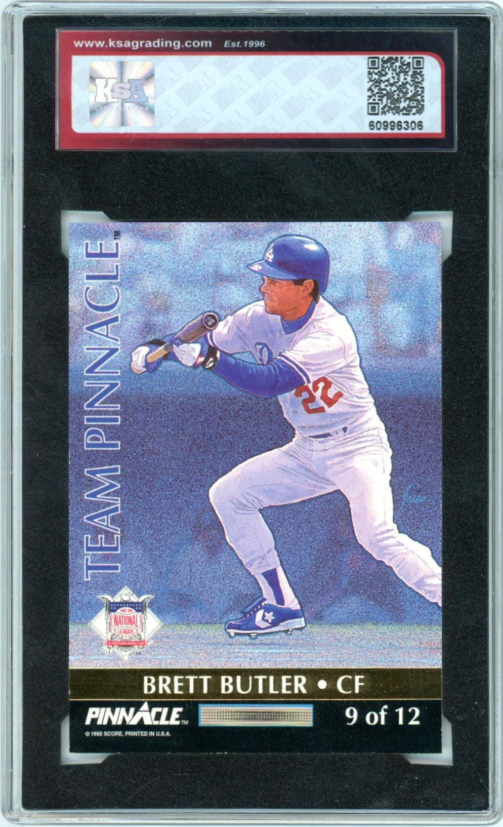 1992 Pinnacle Ken Griffey Jr. / Brett Butler #9 Team Pinnacle Graded Baseball Card KSA 9.5