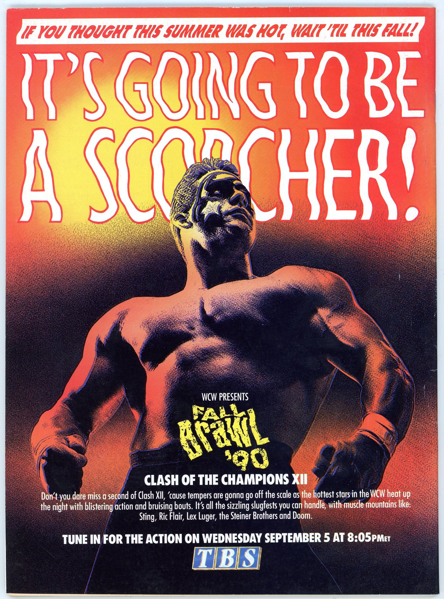 The Wrestler Vintage Wrestling Magazine (November, 1990) Lex Luger, Sting