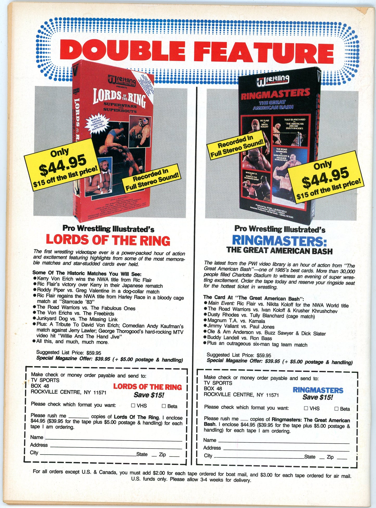 The Wrestler Vintage Wrestling Magazine (March, 1988) Hulk Hogan