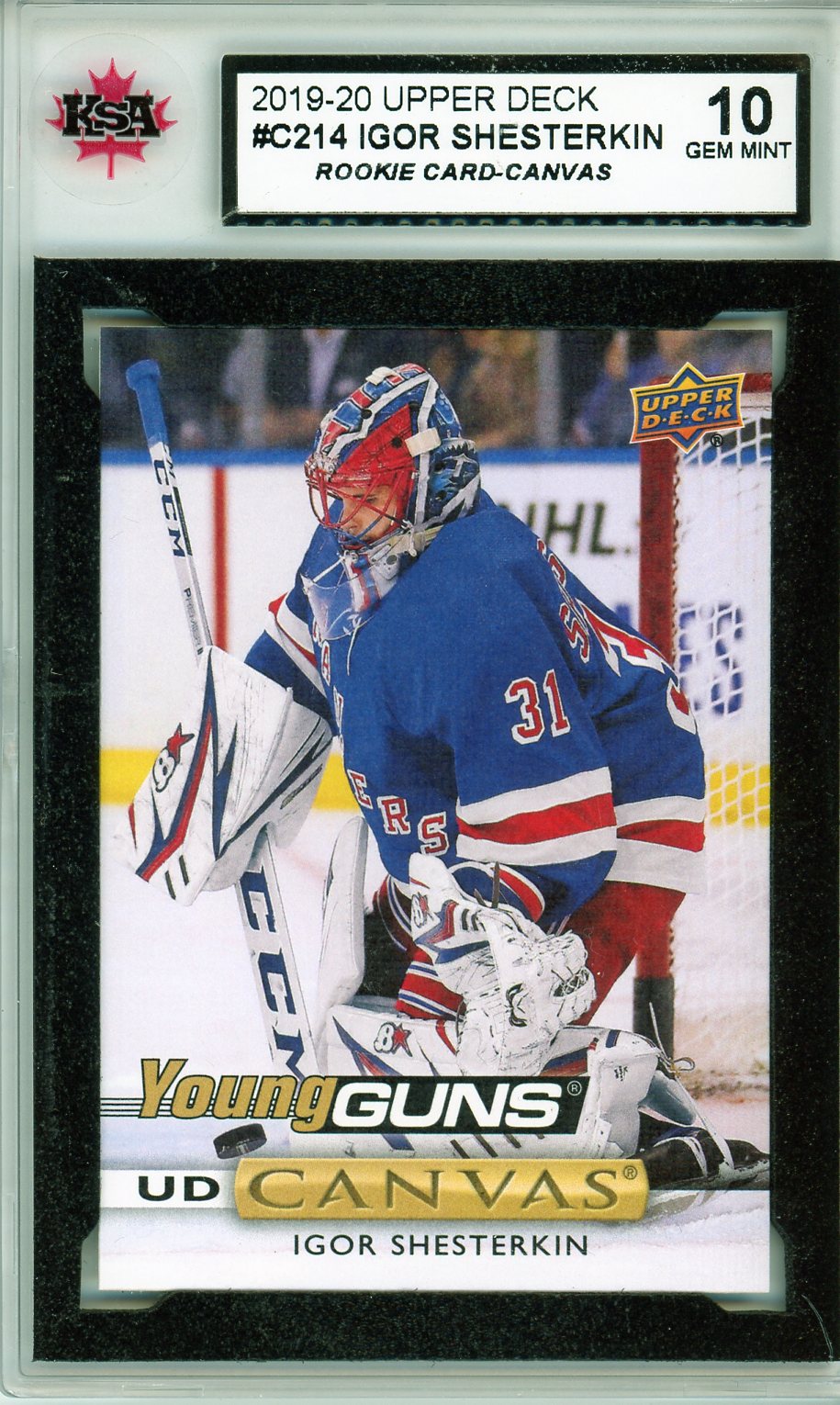 2019-20 Upper Deck Canvas Igor Shesterkin Graded Rookie Card KSA 10 – FLIP Collectibles Shop