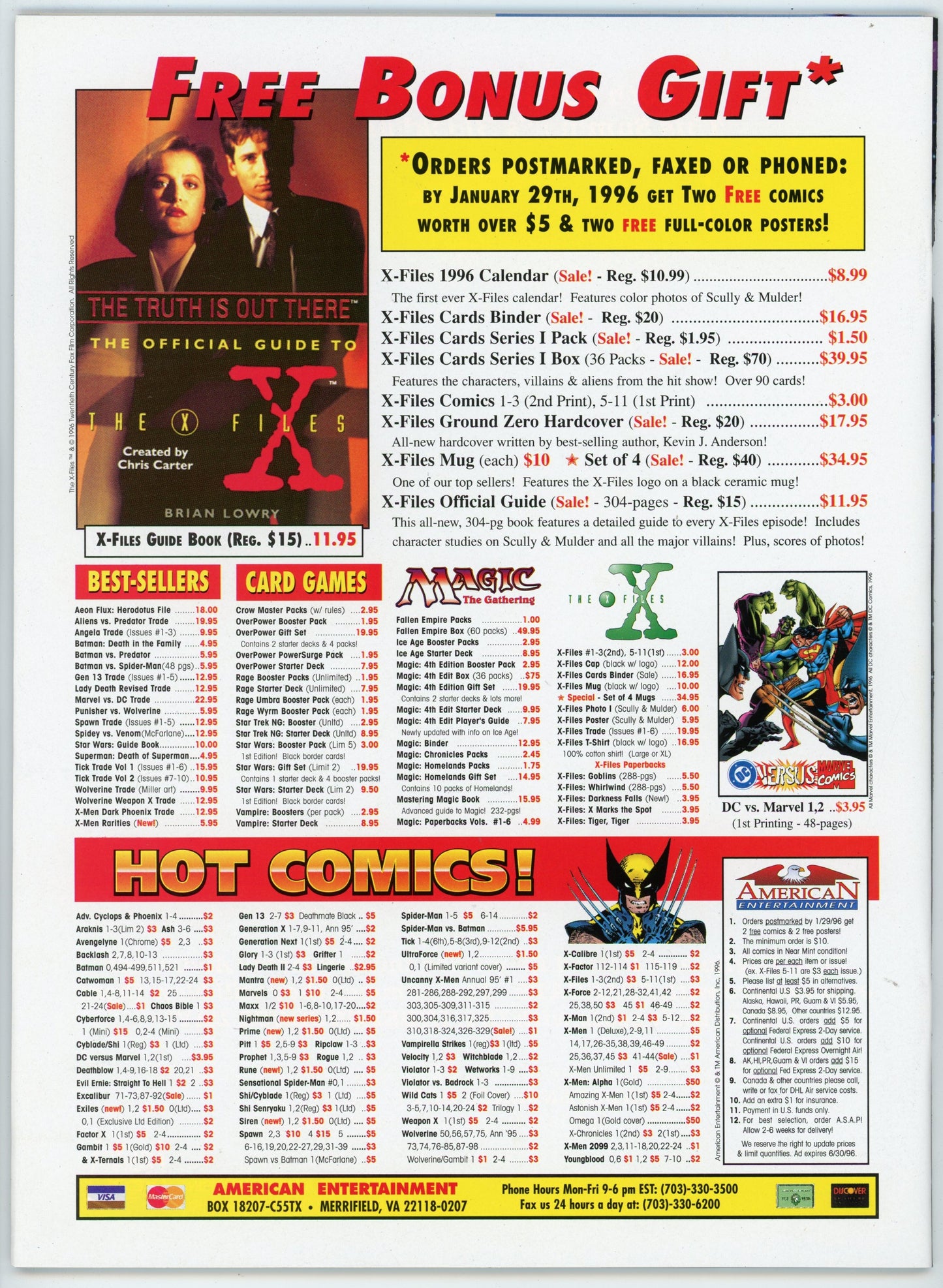 The X-Files Magazine Official Collectors' Edition Vintage Magazine (Winter 1996)