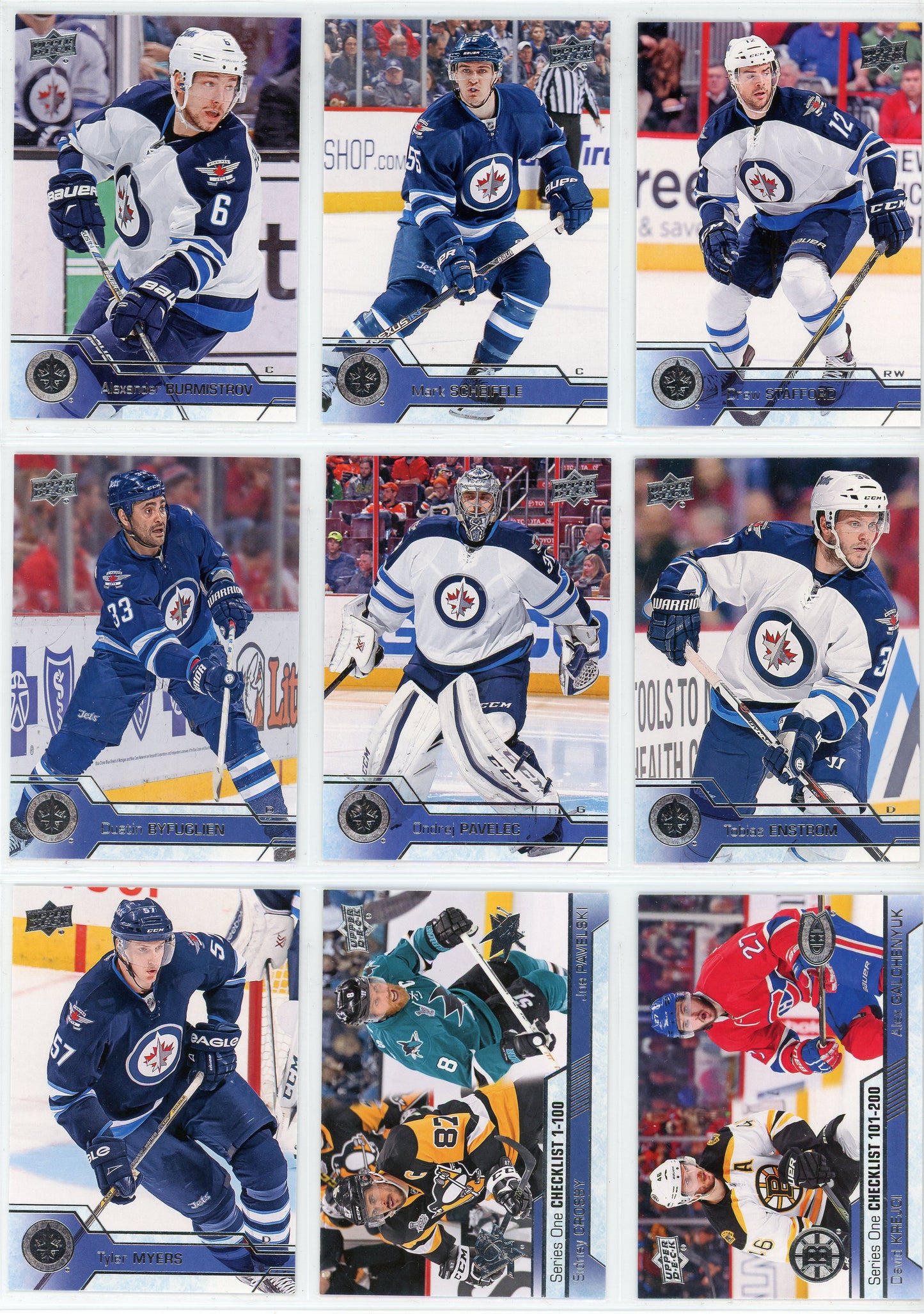 2016/17 Upper Deck Series 1 Hockey Base Set (200 Cards)