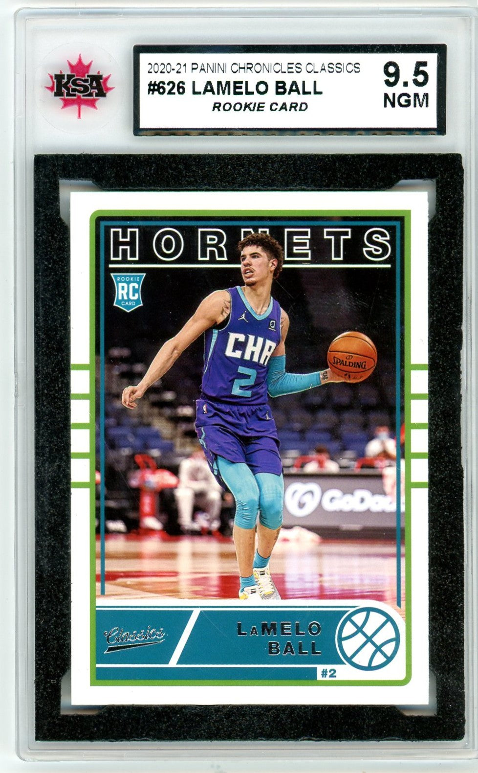 2020/21 Panini Chronicles Classics Lamelo Ball Graded Rookie Card #626 KSA 9.5