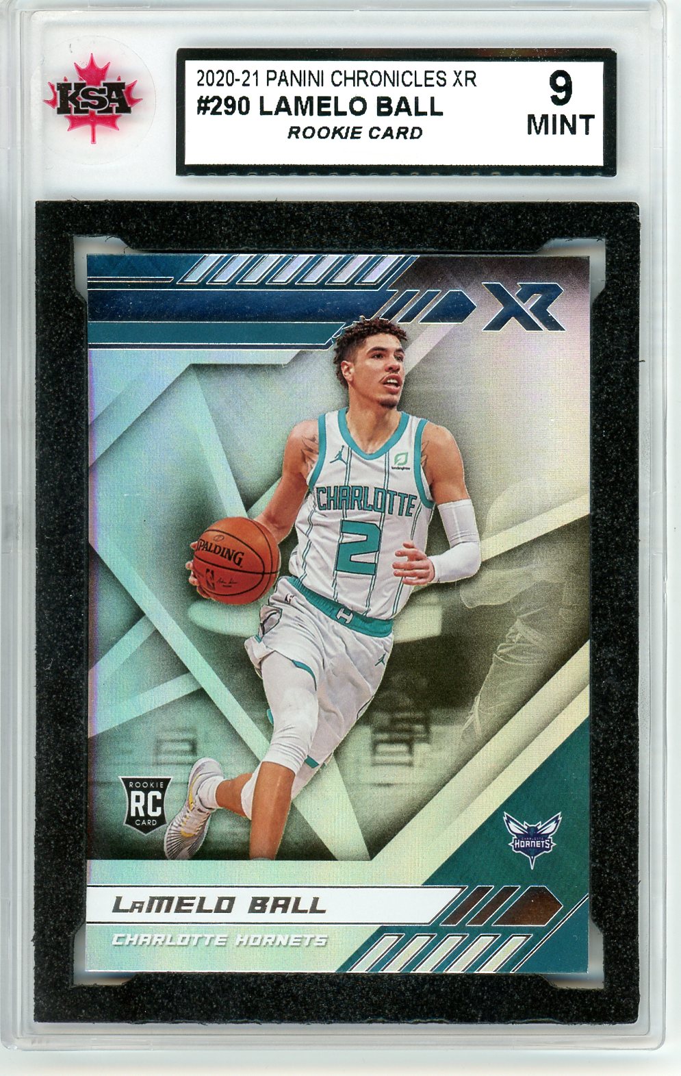 2020/21 Panini Chronicles XR Lamelo Ball Graded Rookie Card #290 KSA 9