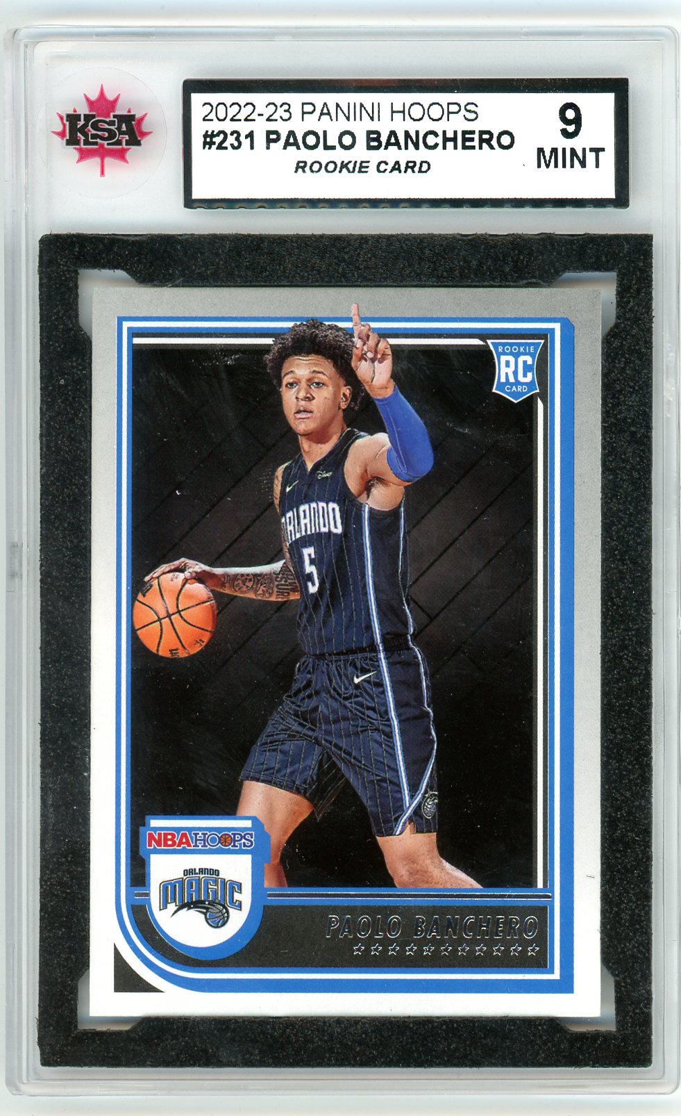 2022/23 Panini Hoops Paolo Banchero Graded Rookie Card KSA 9