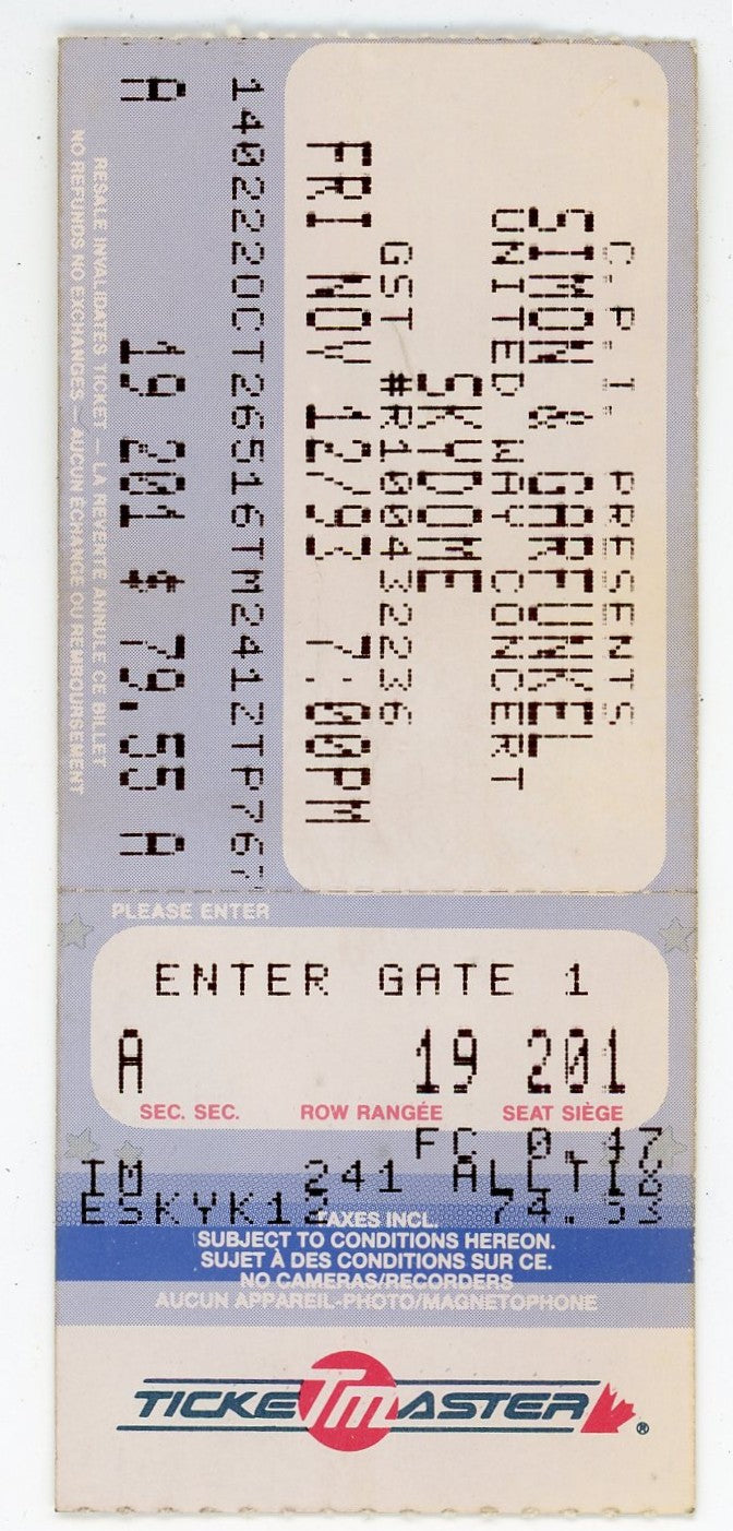 Simon and Garfunkel Vintage Concert Ticket Skydome (Toronto, 1993)