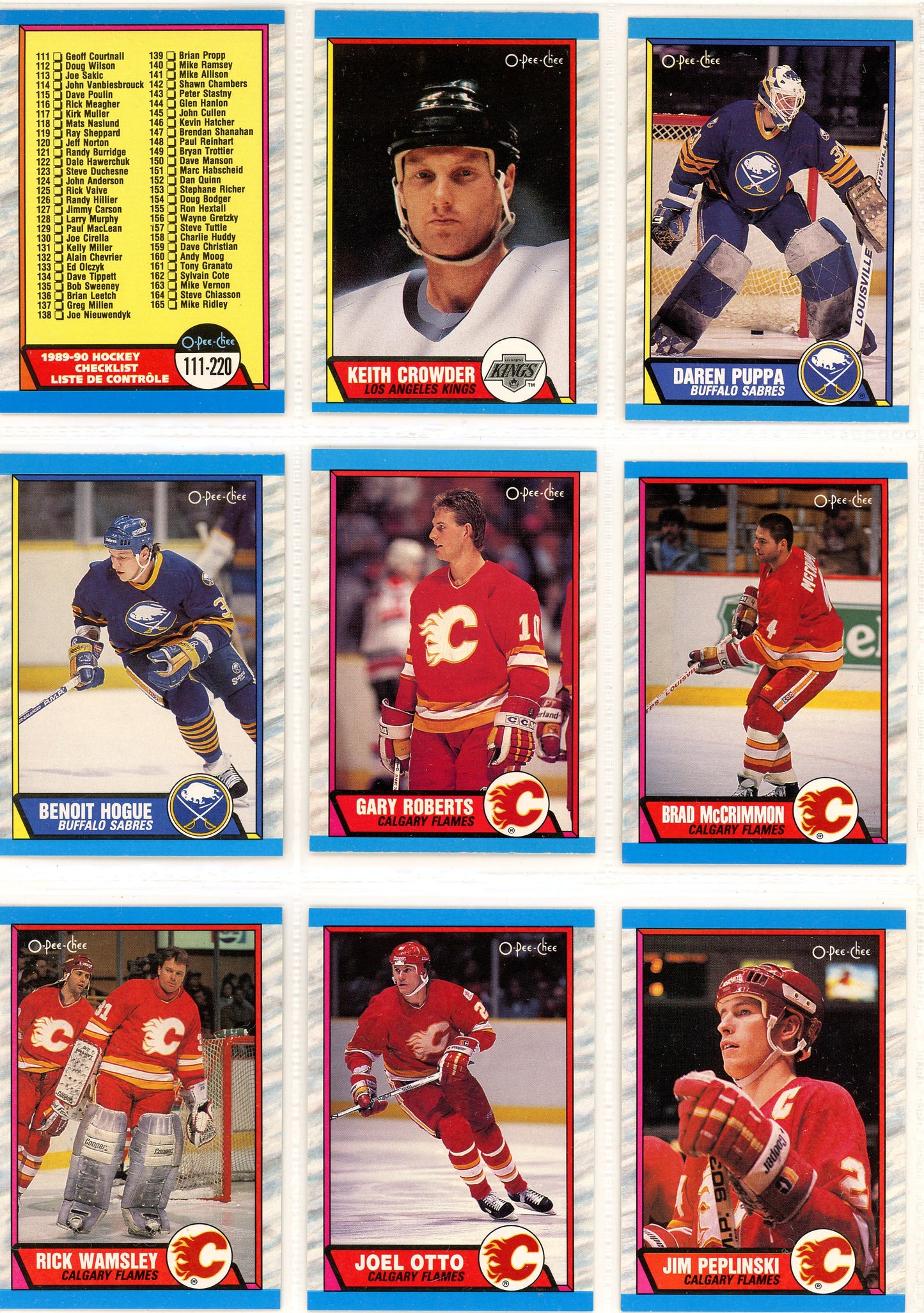 1989/90 OPC O-Pee-Chee Hockey Card Complete Set (330 Cards) Near Mint!
