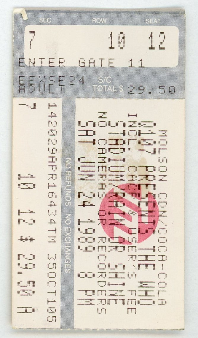 The Who Vintage Concert Ticket Exhibition Stadium (Toronto, 1989)