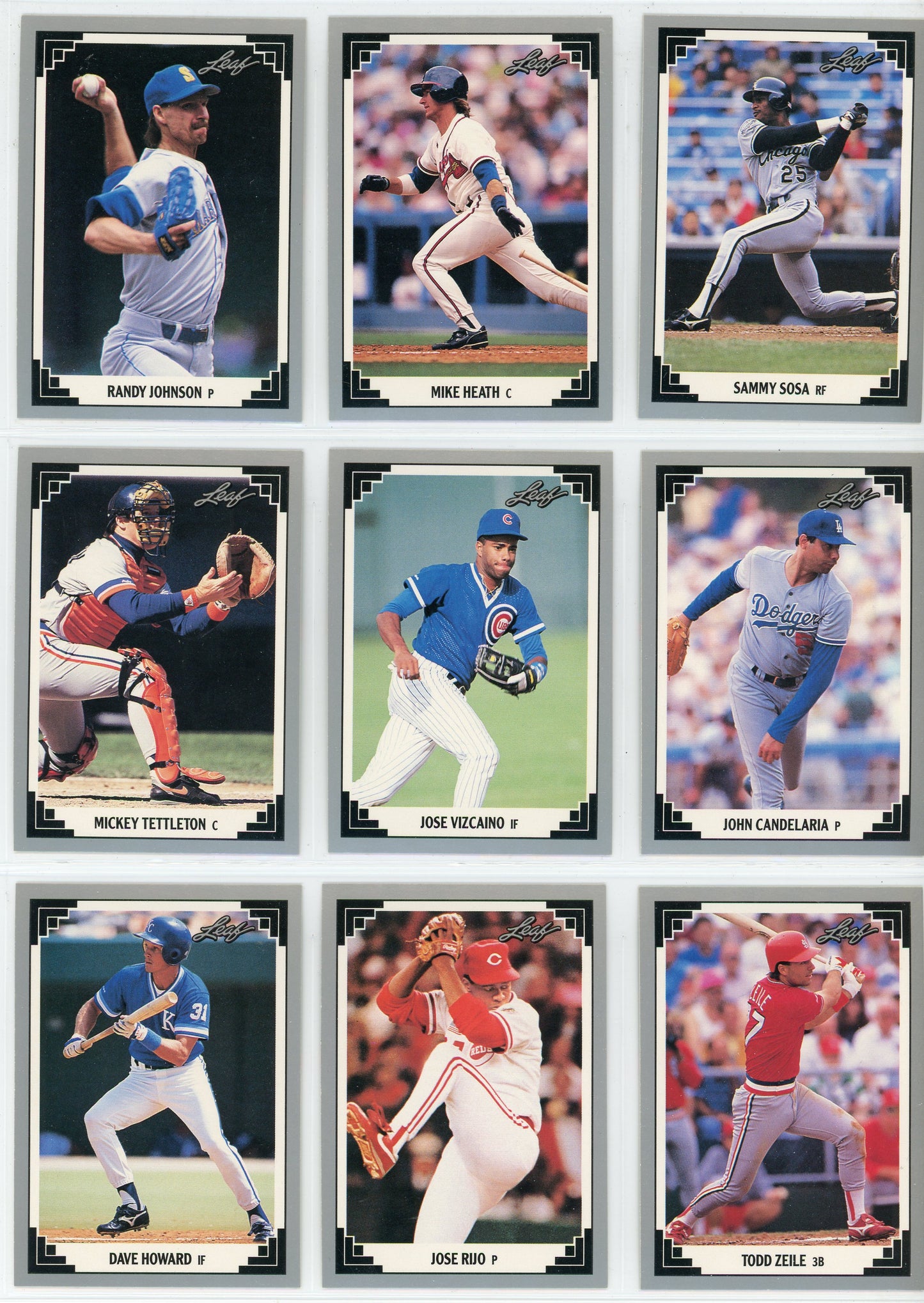 1991 Leaf Baseball Card Complete Set (528 Cards)