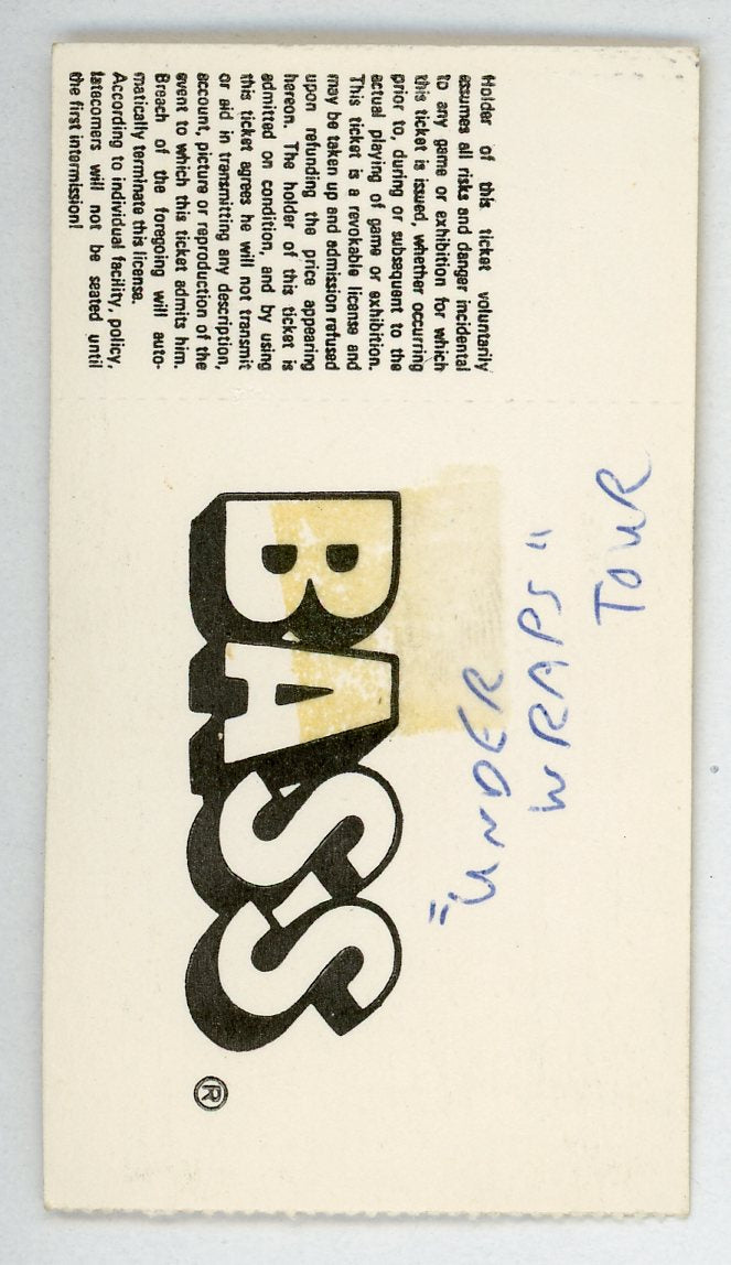 Jethro Tull Vintage Concert Ticket Maple Leaf Gardens (Toronto, 1984)