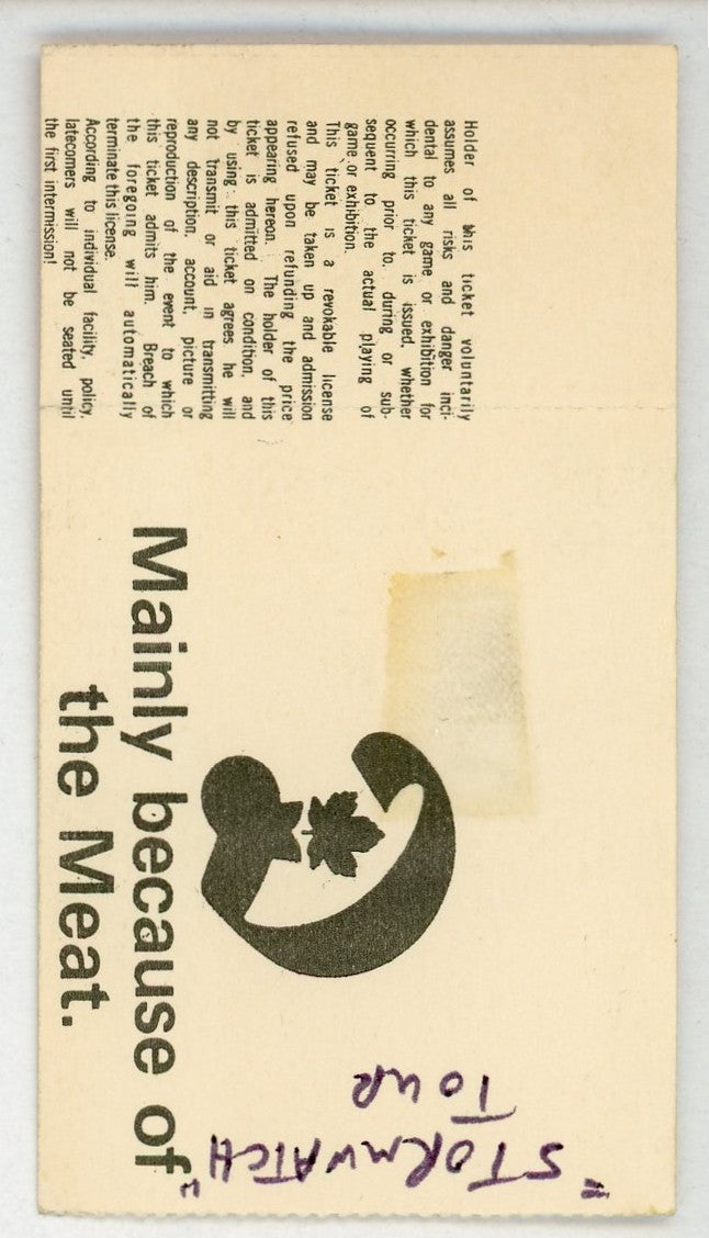 Jethro Tull Vintage Concert Ticket Maple Leaf Gardens (Toronto, 1979)