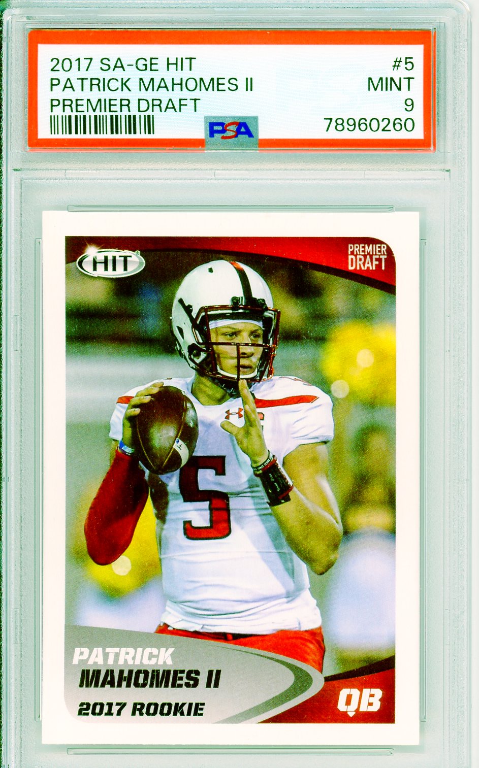 2017 SAGE Hit Patrick Mahomes II Premier Draft Graded Rookie Card PSA FLIP Collectibles Shop 2017 SAGE Hit Patrick Mahomes II Premier Draft Graded Rookie Card PSA FLIP Collectibles Shop