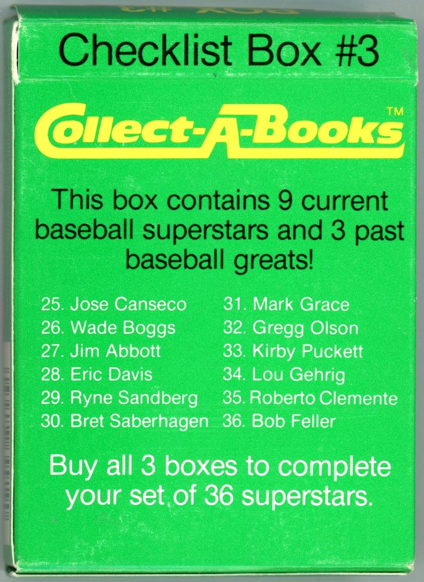 1990 Collect-A-Books MLB Baseball Premier Edition Box (12 Pages)