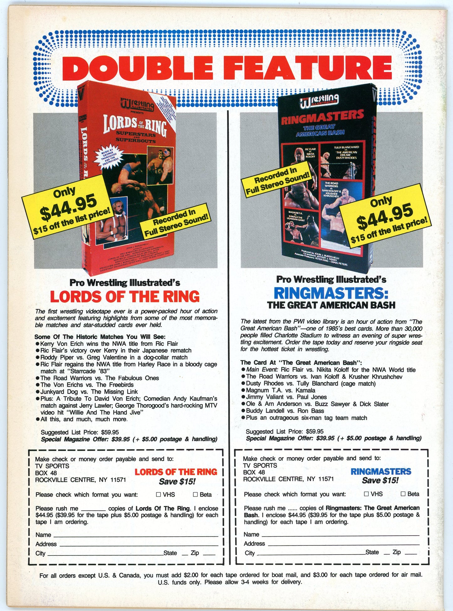 Inside Wrestling Vintage Magazine (August, 1988) Randy Savage, Hulk Hogan