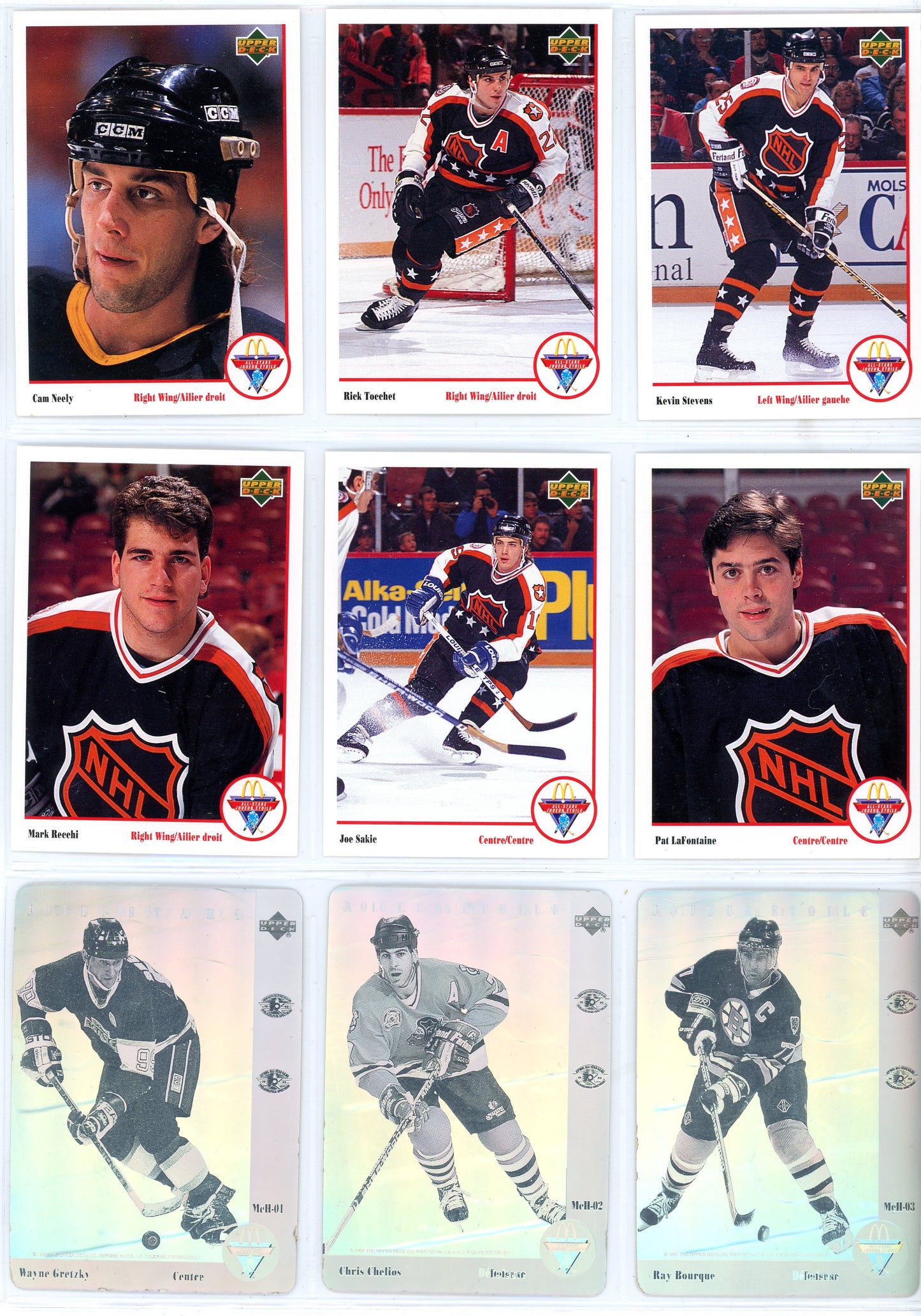 1991/92 Upper Deck McDonald's All-Stars + Hologram Inserts Master Set (31 Cards)