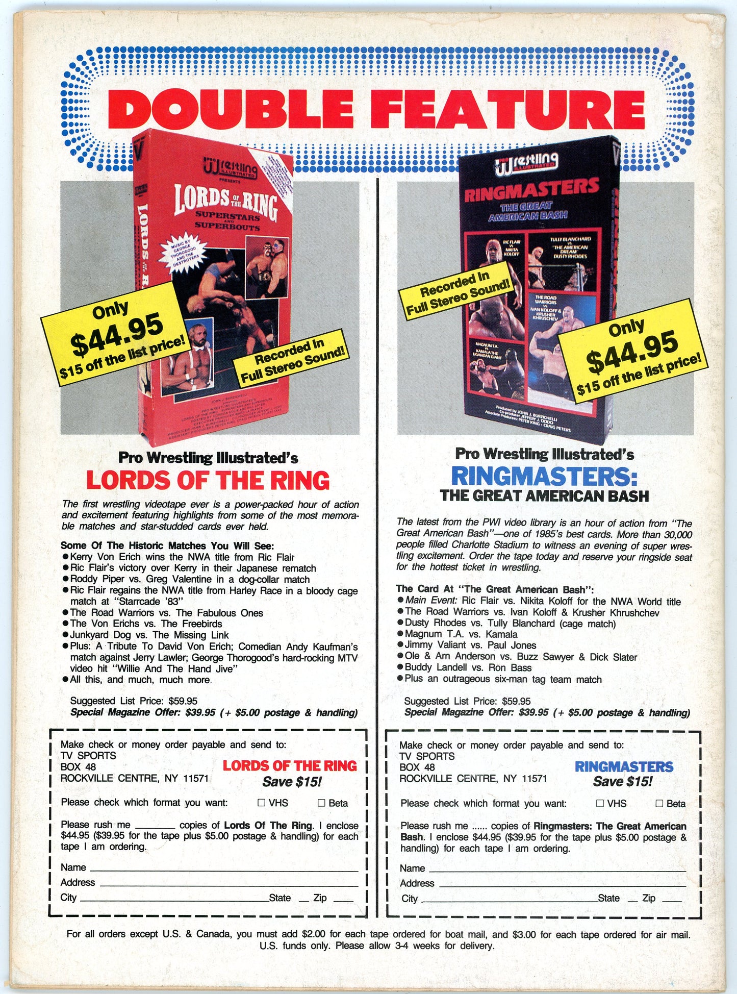 Inside Wrestling Vintage Magazine (May, 1987) Barry Windham, Lex Luger