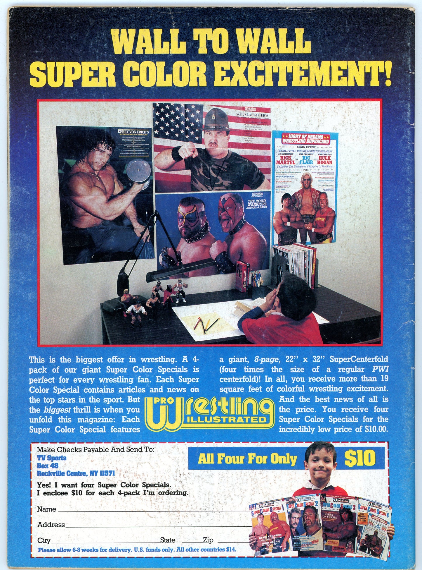 Inside Wrestling Vintage Magazine (February, 1987) Hulk Hogan, Roddy Piper, Paul Orndorff