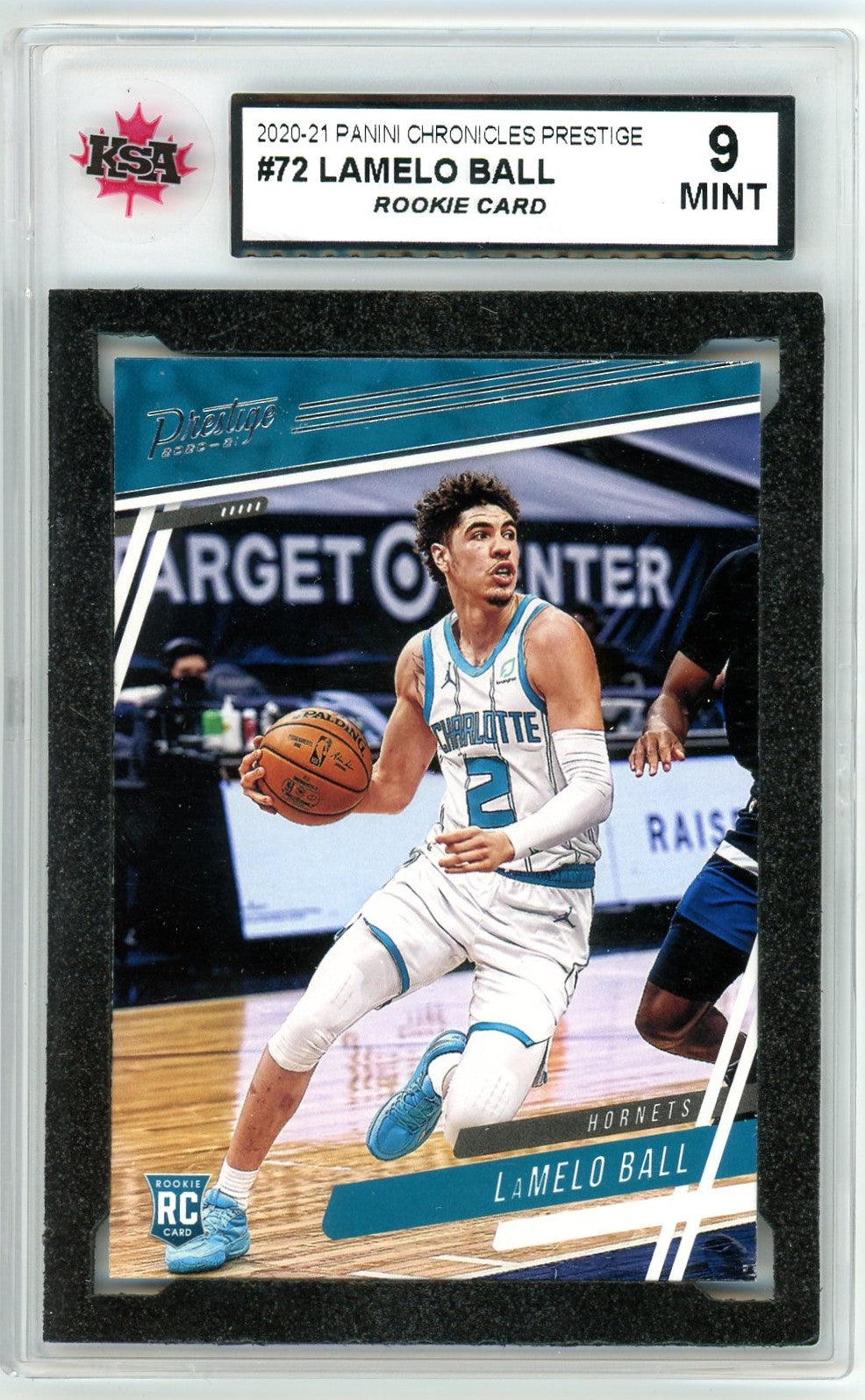 2020/21 Panini Chronicles Prestige Lamelo Ball Graded Rookie Card KSA 9