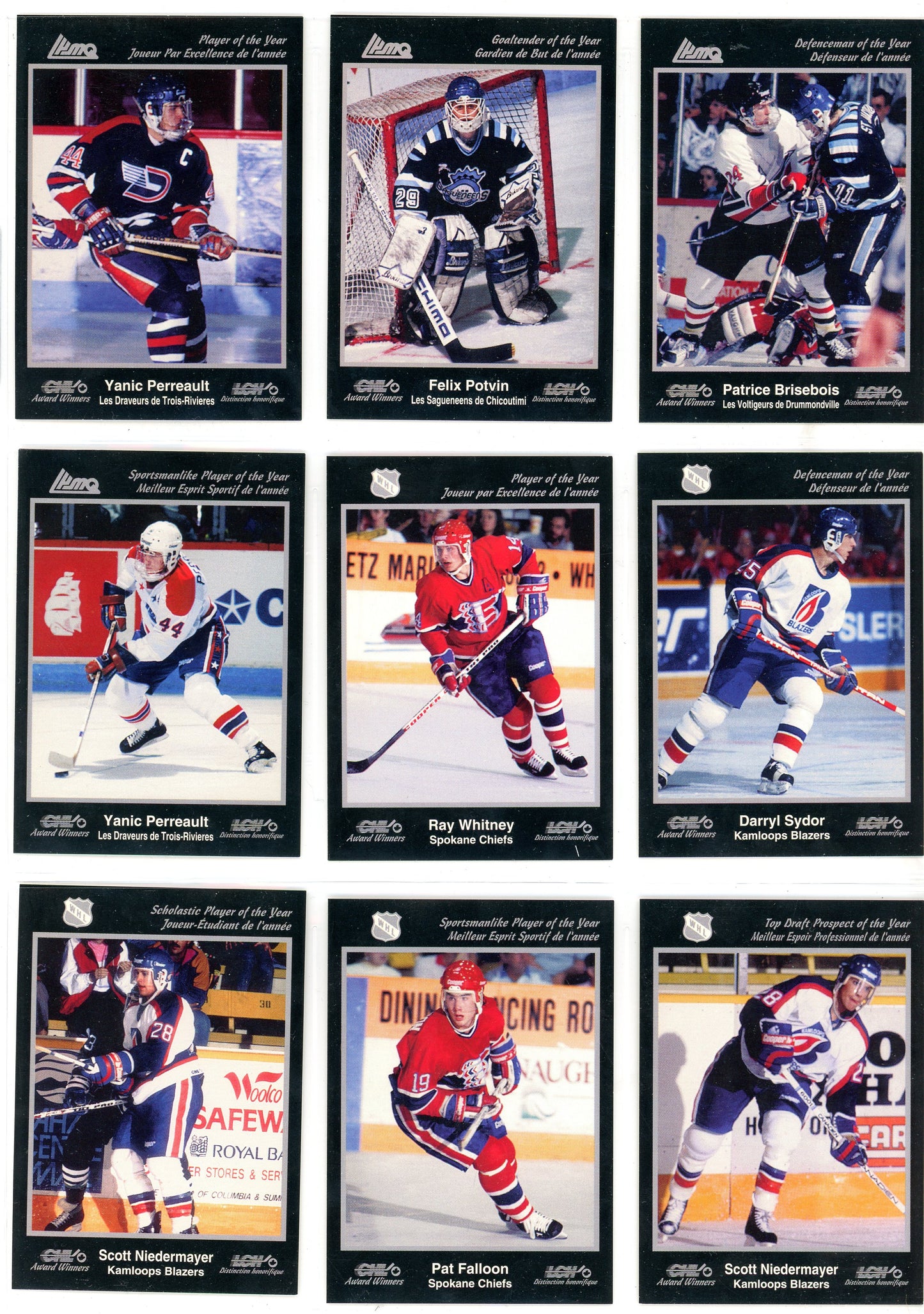 1991 CHL Award Winners' Hockey Card Complete Set (30 Cards)