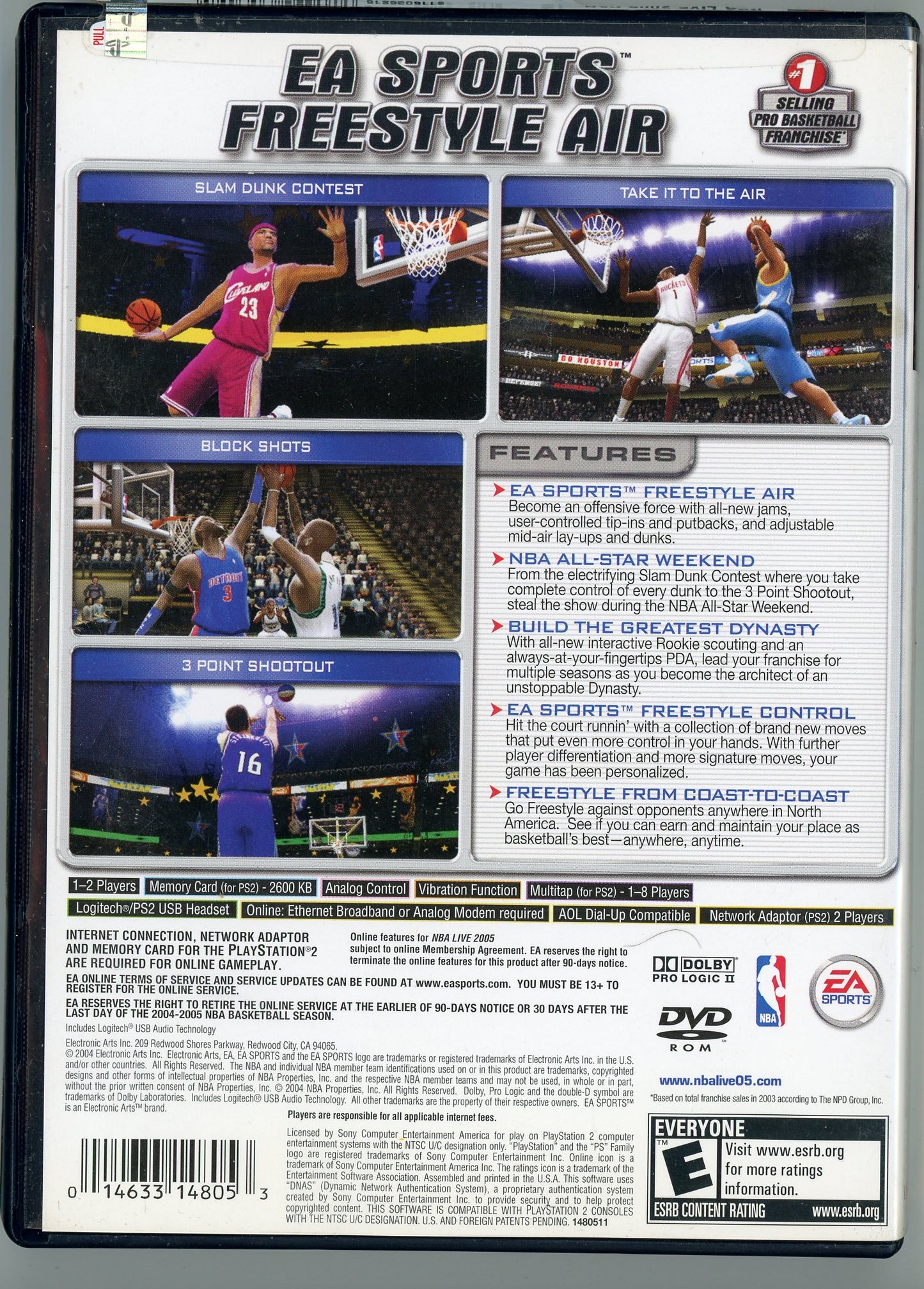 EA Sports NBA Live 2005 Playstation 2 Video Game Disc In Box