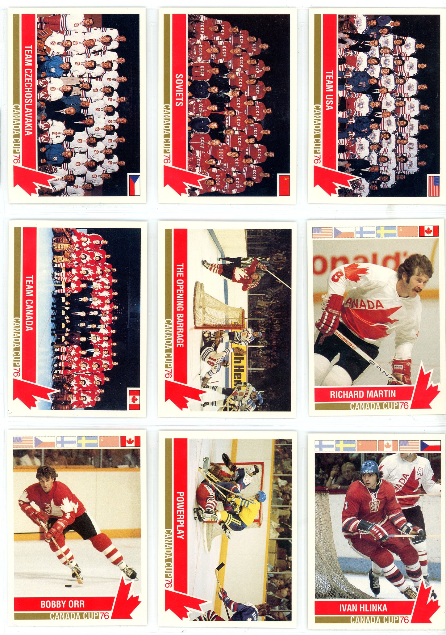 1992 Future Trends '76 Canada Cup Hockey Card Complete Set (100 Cards)