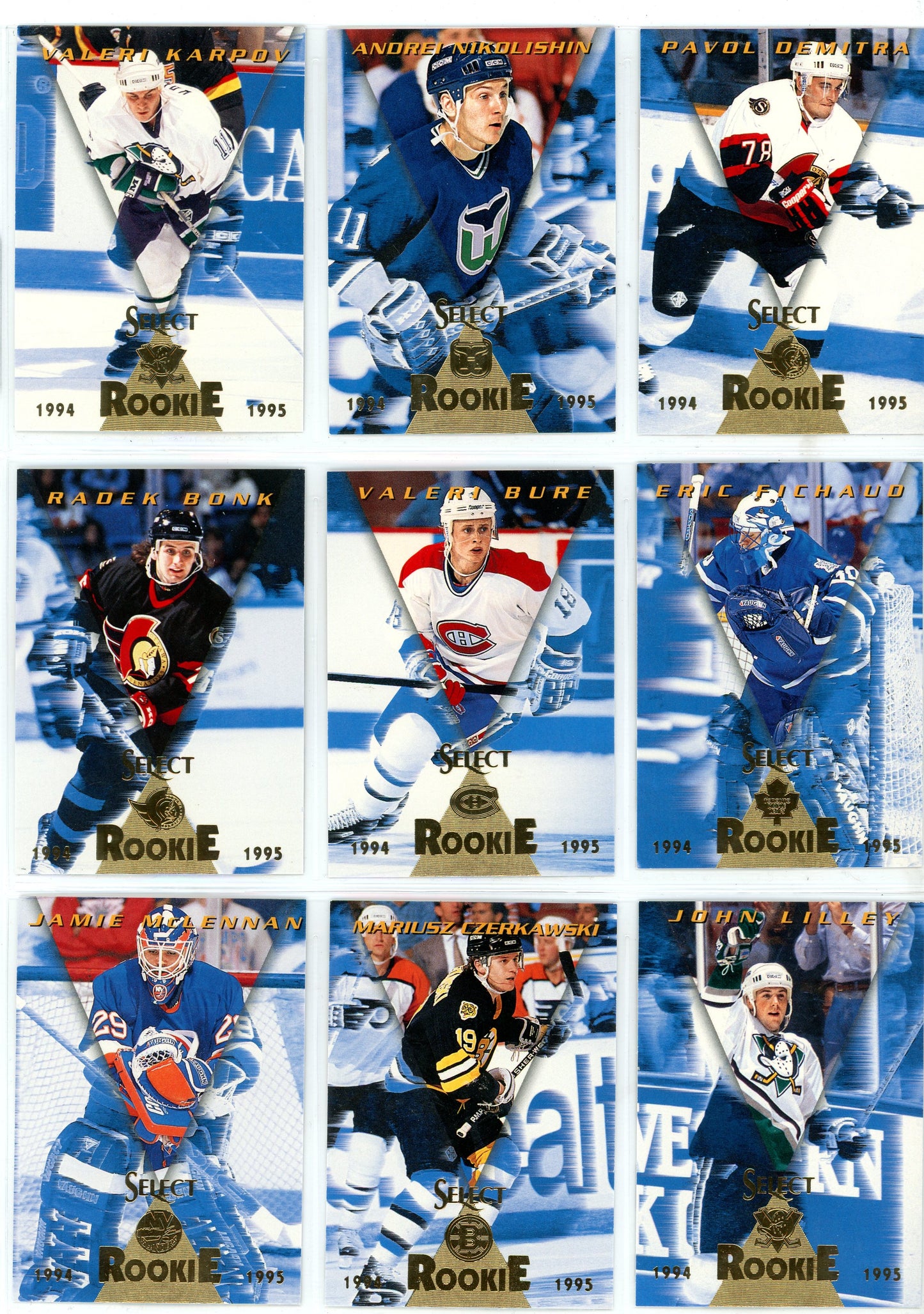 1994/95 Select Hockey Card Complete Set (200 Cards)