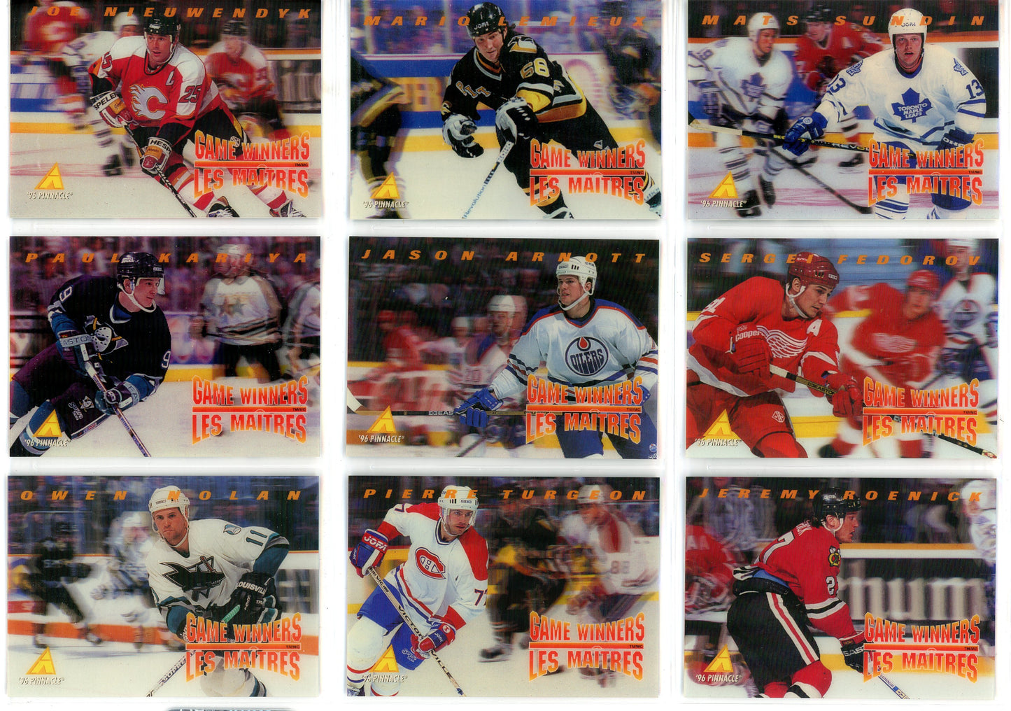 1995/96 Pinnacle McDonald's Hockey Card Complete Set (40 Cards)