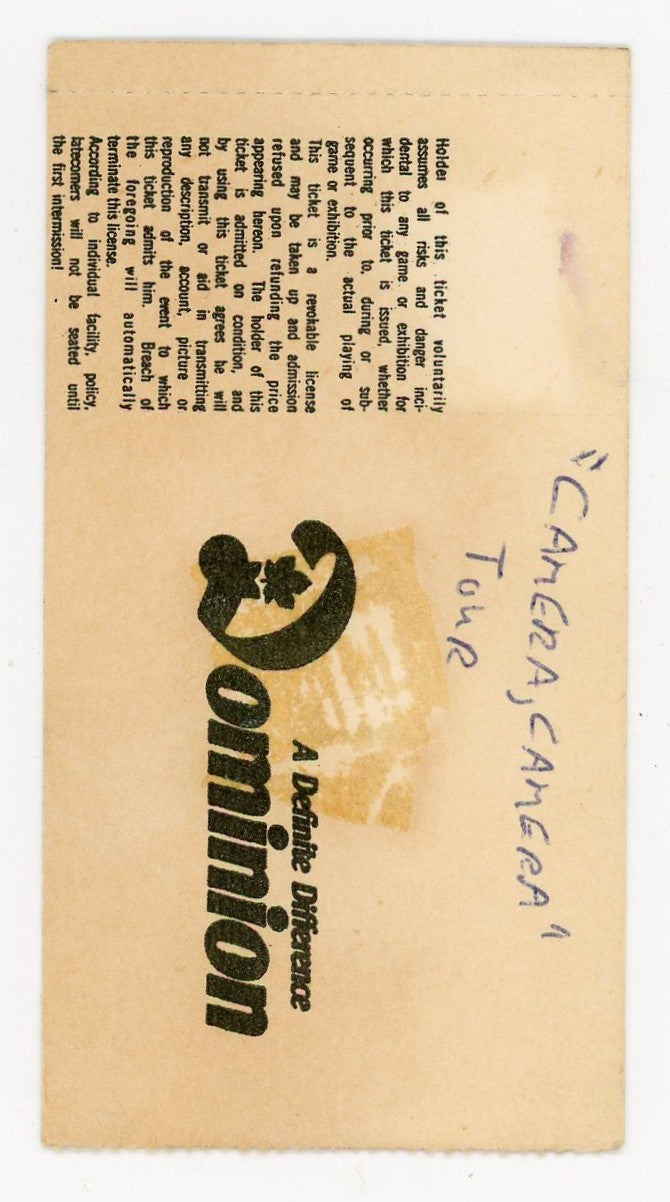 Renaissance Vintage Ticket U of T Convocation Hall (Toronto, 1982)