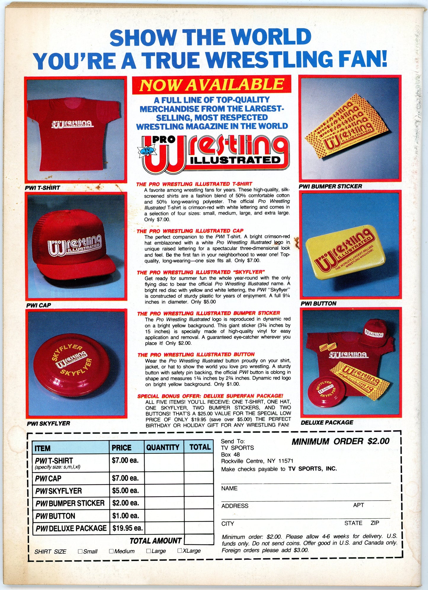 Inside Wrestling Vintage Magazine (July, 1988) Kerry Von Erich, Michael Hayes