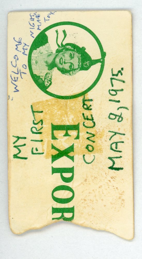 Alice Cooper Vintage Concert Ticket Maple Leaf Gardens (Toronto, 1975)