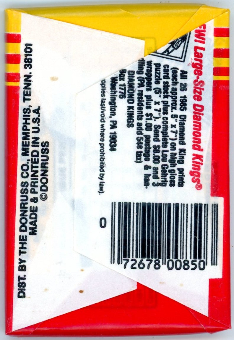 1985 Donruss MLB Baseball Puzzle & Card Unopened Wax Pack Lot (Lot of 45) Possible Puckett, Clemens Rookie