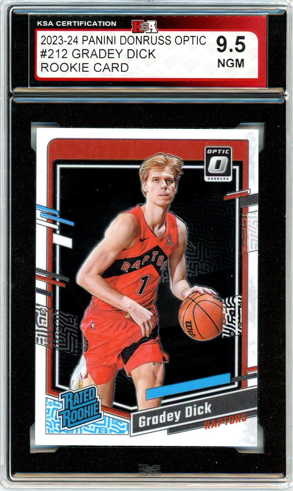 2023/24 Panini Donruss Optic Gradey Dick Graded Rookie Card #212 KSA 9.5