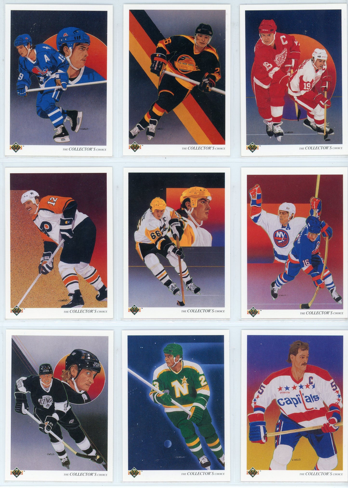 1990/91 Upper Deck NHL Hockey Card Low Series Set (400 Cards)