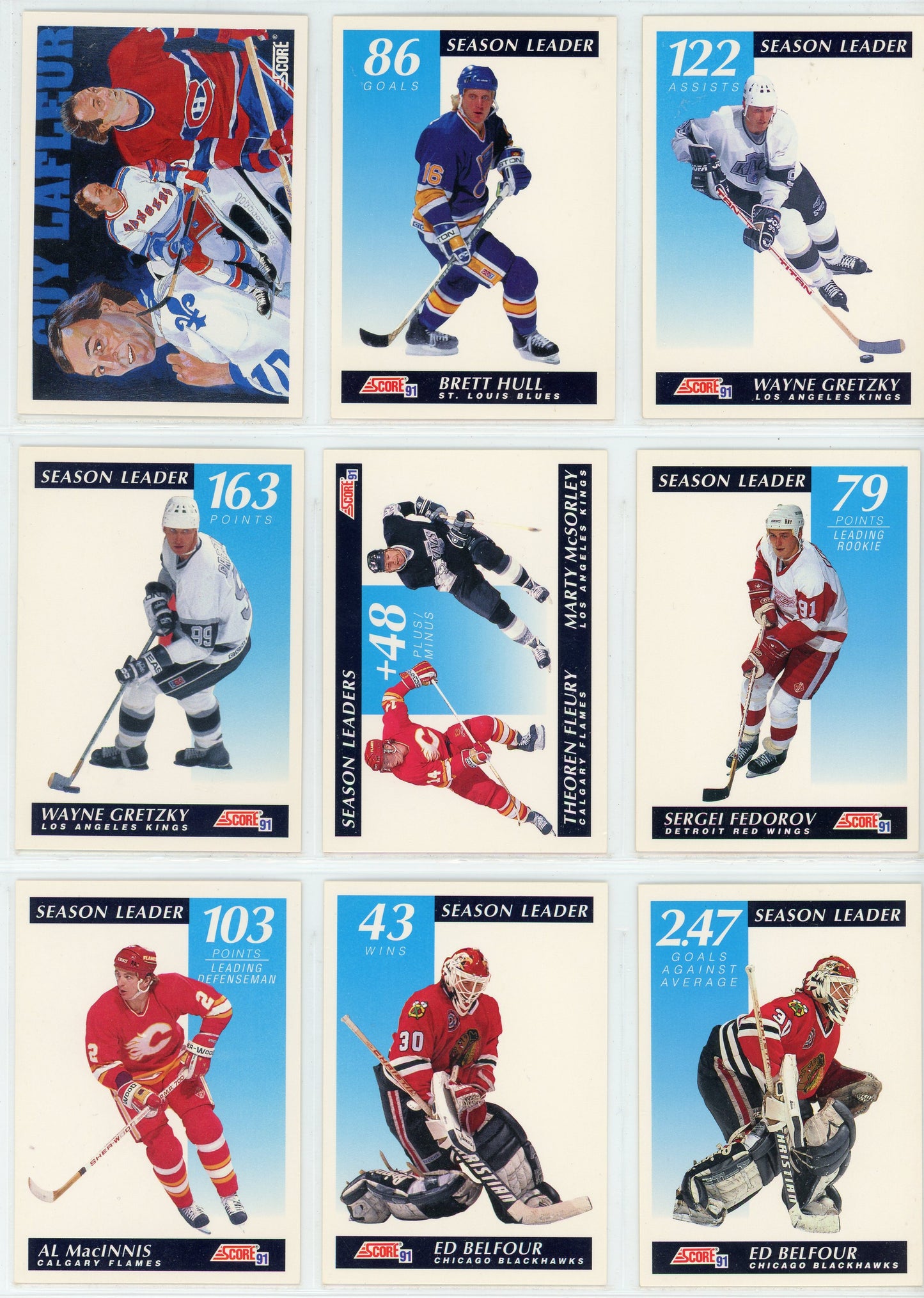 1991/92 Score American NHL Hockey Card Complete Set (440 Cards)