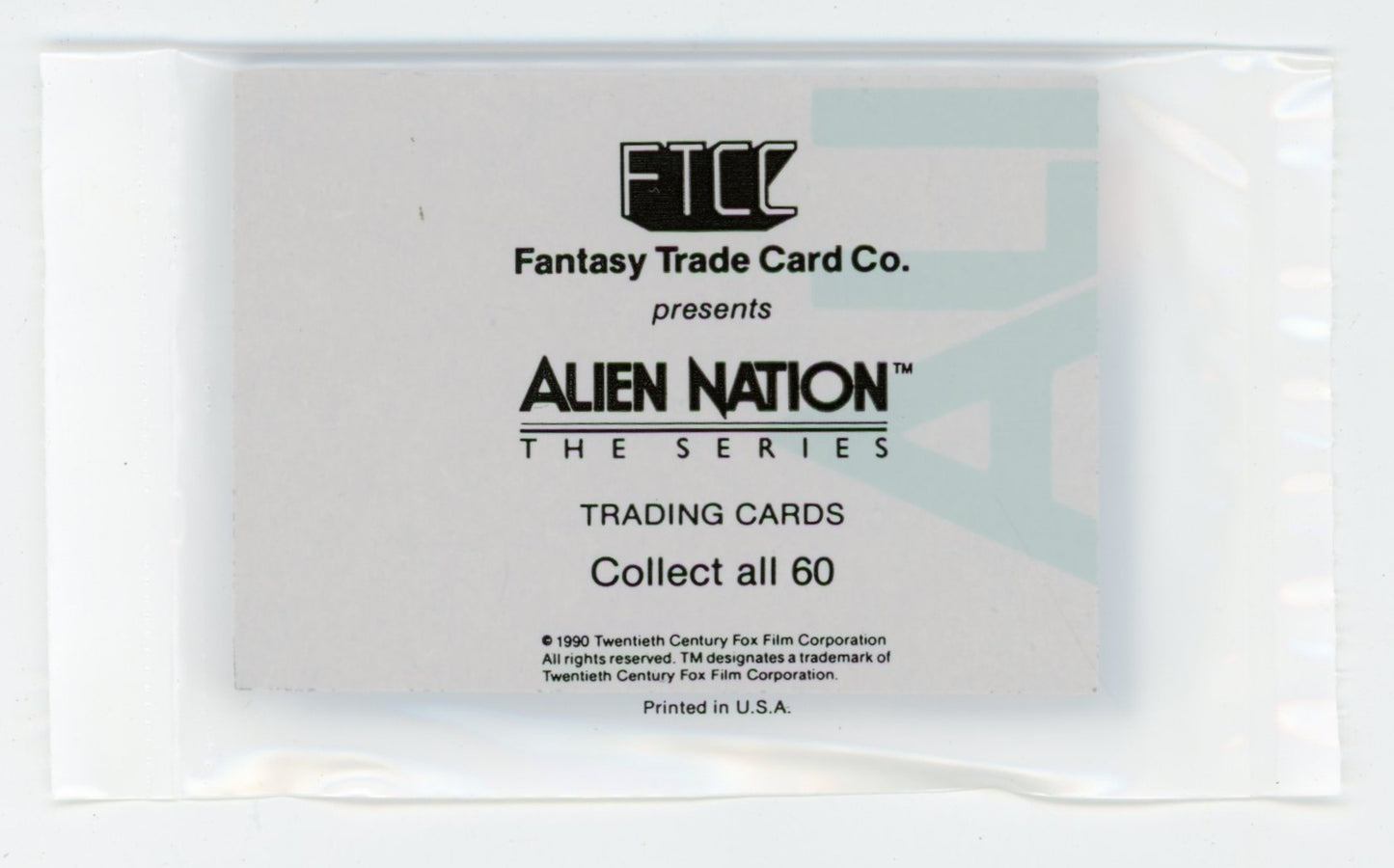 1990 FTCC Alien Nation: The Series Trading Card Pack