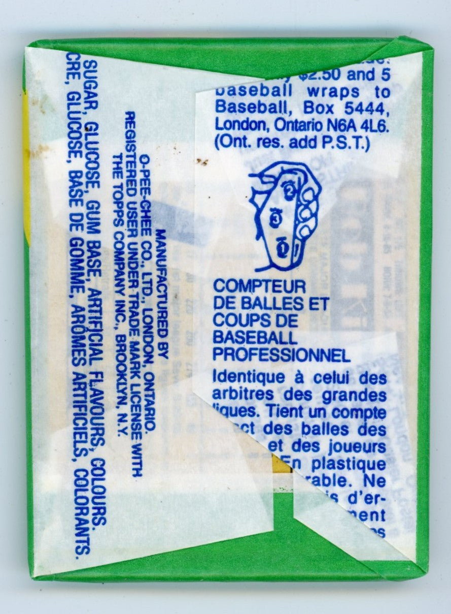 1990 Topps O-Pee-Chee MLB Baseball Wax Pack Rare Bilingual