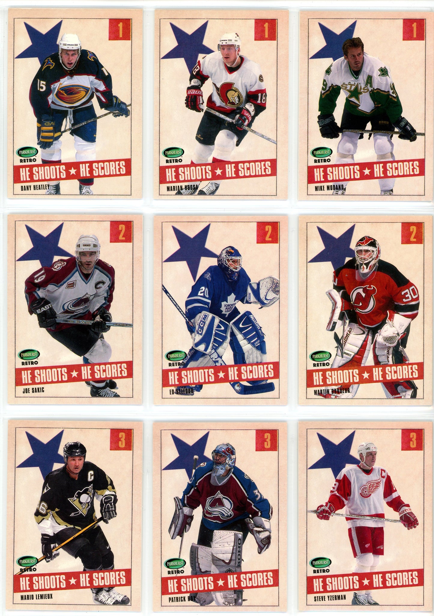 2002/03 Parkhurst Retro Hockey Base Set (200 Cards) + Bonus Redemptions Very Rare