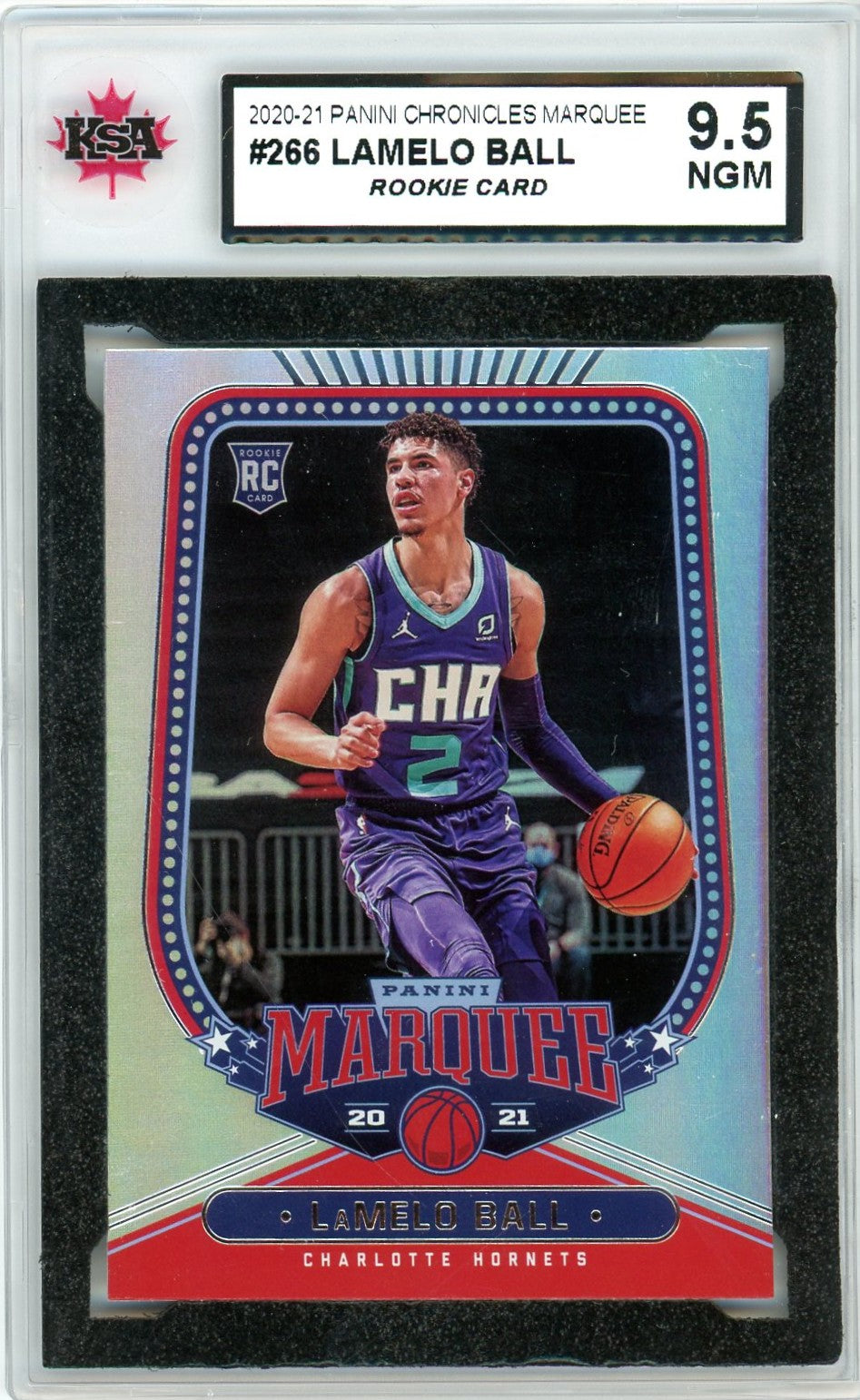 2020/21 Panini Chronicles Marquee Lamelo Ball Graded Rookie Card #266 KSA 9.5