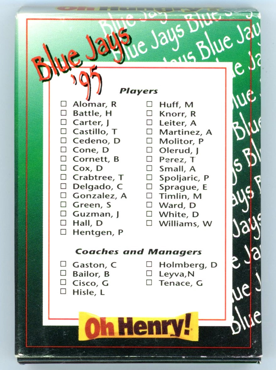 1995 Oh Henry! Let's Play Ball! Year of the Fan Toronto Blue Jays Baseball Card Set in Box