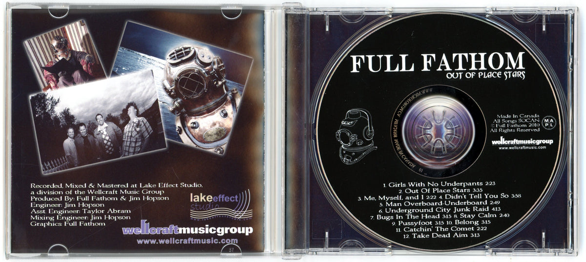Full Fathom Out of Place Stars (2010) Canadian Alternative Rock CD