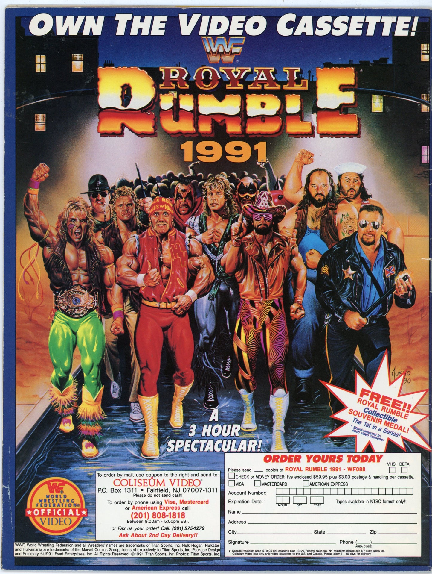 WWF WWE Royal Rumble Wrestling Magazine (January 1991) Official Souvenir Edition