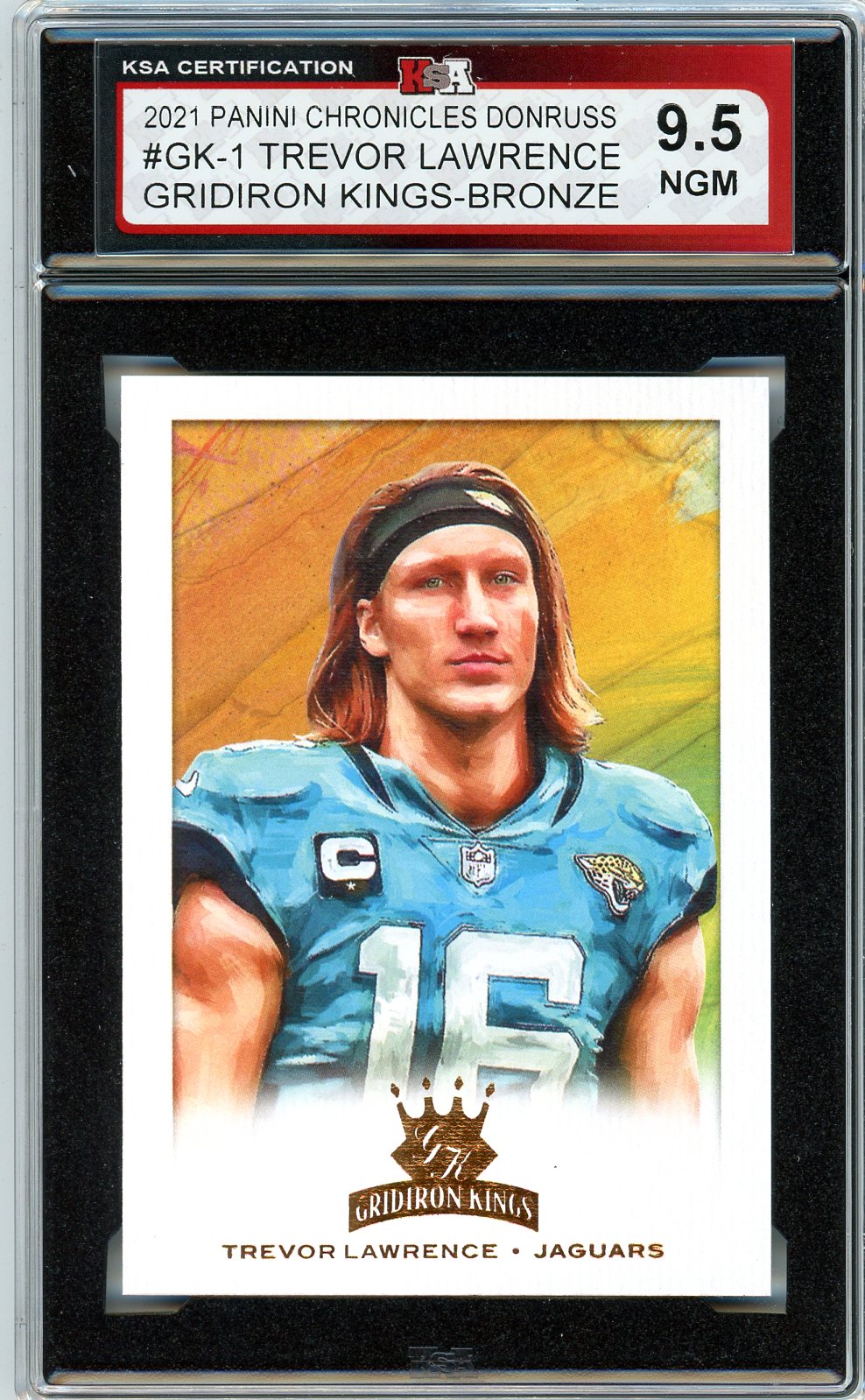 2021 Panini Chronicles Donruss Trevor Lawrence Bronze Graded Card #GK-1 KSA 9.5