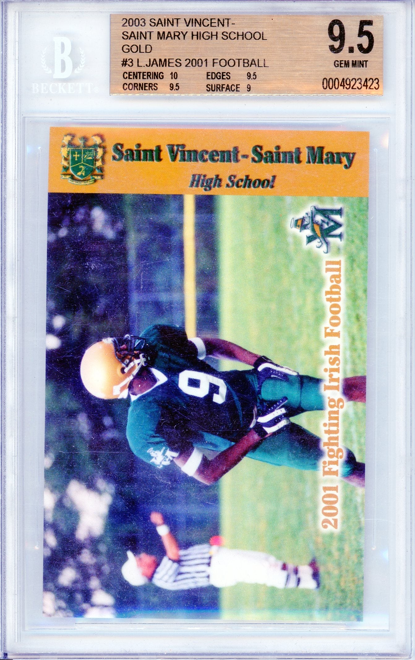 2003 St. Vincent-St. Mary High School Graded Football Rookie Card BGS FLIP Collectibles Shop 2003 St. Vincent-St. Mary High School Graded Football Rookie Card BGS FLIP Collectibles Shop