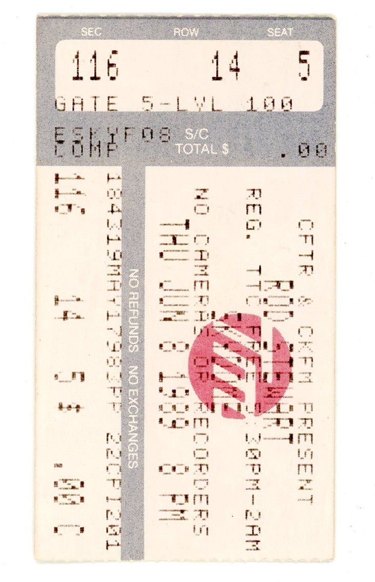 Rod Stewart Vintage Concert Ticket Stub Skydome (Toronto, 1989)