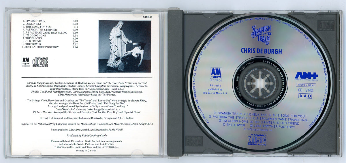 1990 Chris de Burgh Spanish Train and Other Stories (1975) Vintage Album Canada Reissue CD