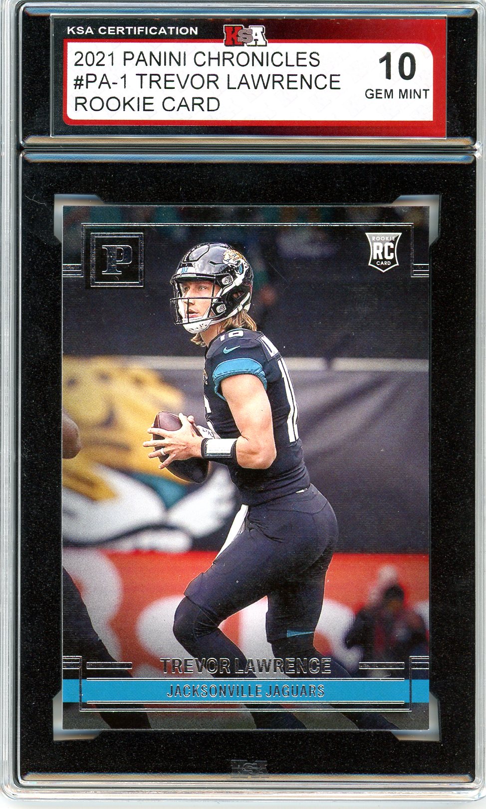 2021 Panini Chronicles Trevor Lawrence Graded Rookie Card #PA-1 KSA 10