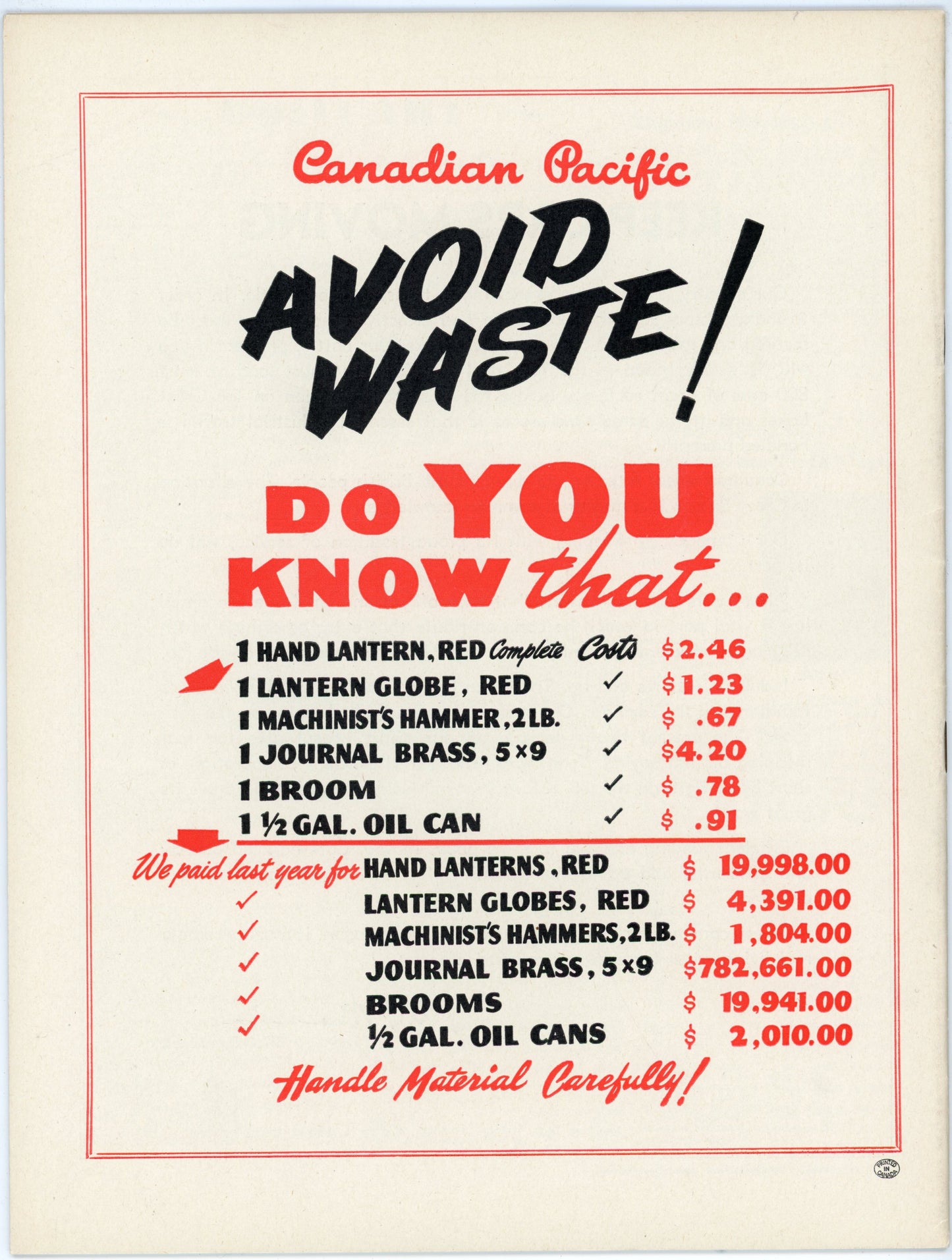 Canadian Pacific Railway Staff Bulletin No. 138 (September, 1947) Vintage Magazine