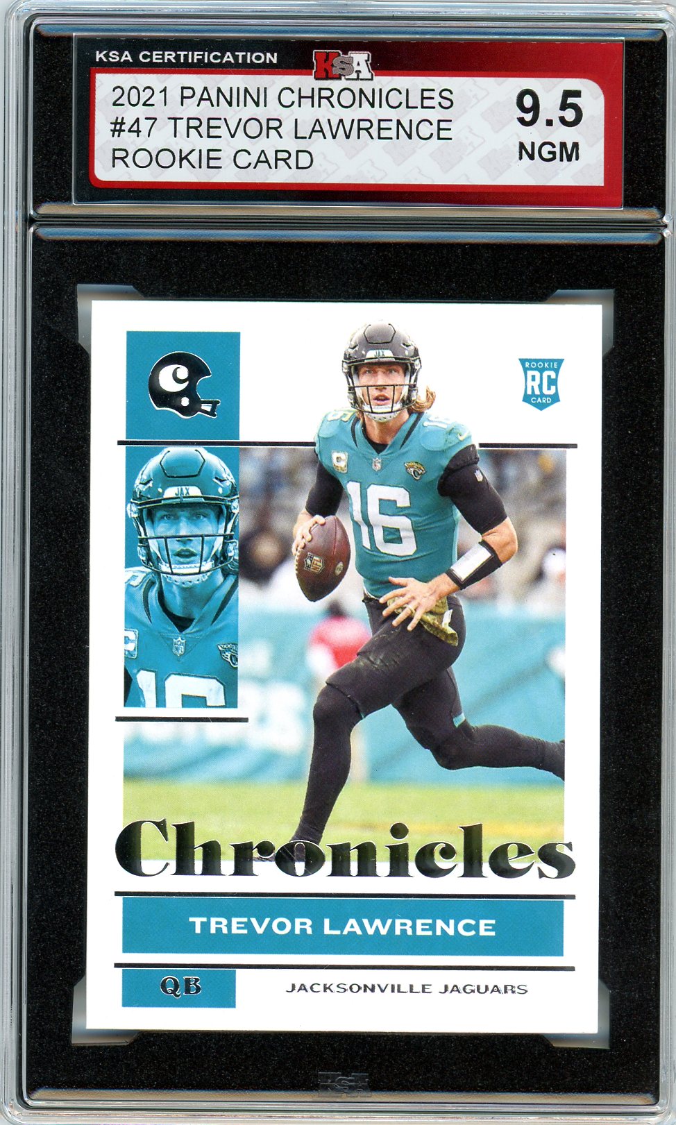 2021 Panini Chronicles Trevor Lawrence Graded Rookie Card #47 KSA 9.5