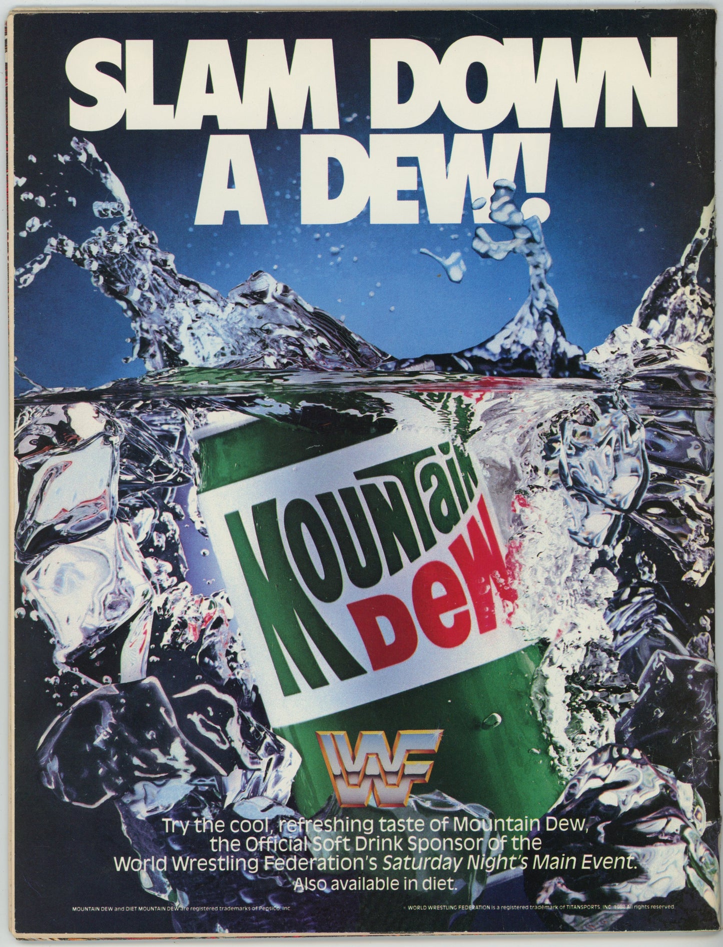 WWF WWE Vintage Wrestling Magazine (June 1990) Ultimate Warrior Cover